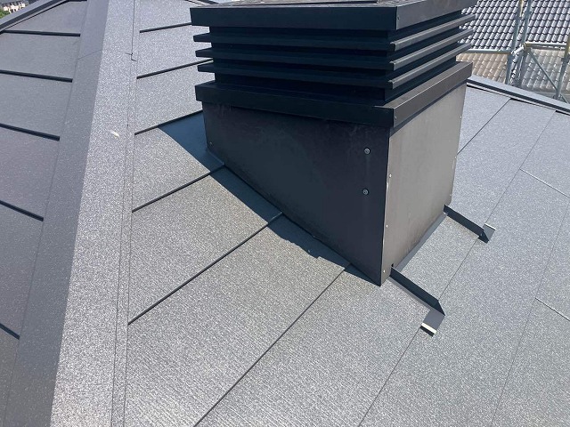 施工後の煙突周り